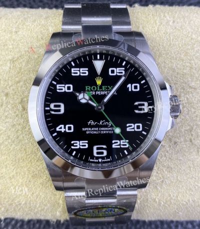 Clean Factory Super Clone Rolex Air King 126900 Stainless Steel Black Cal.3230